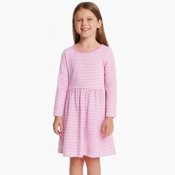 Cat & Jack Pink and White Striped Dress - Picture 1 of 5